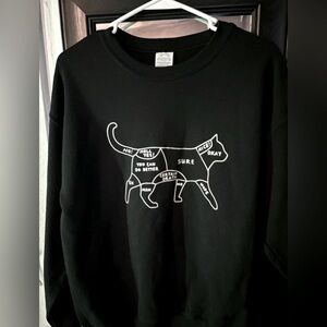 Cat Petting Chart Sweatshirt